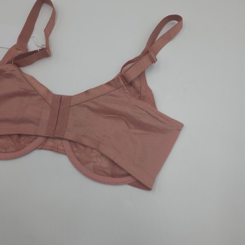 HSIA Bundle of Two Enchante Unlined Lace Underwire Bra in Black Coral Size 38DDD - Picture 9 of 10
